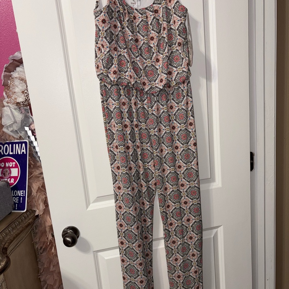 Patterned Jumpsuit with Geometric Design